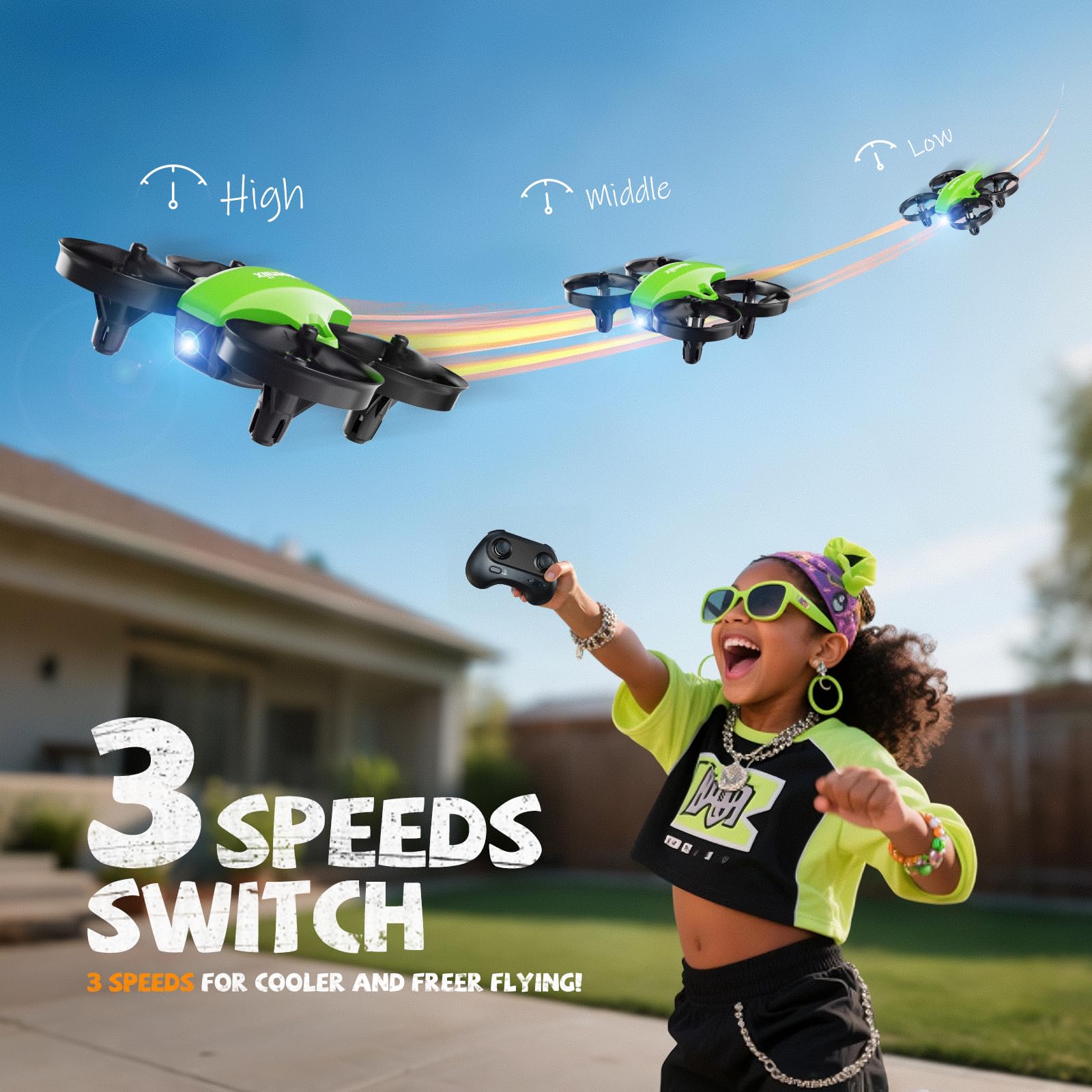 Amazon.com: Veeniix V995 Mini RC Drone for Kids Auto Hover 3